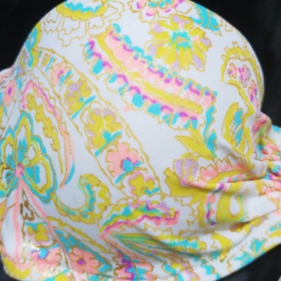 Victoria secret 32D white gold paisley bikini - Picture 4 of 4